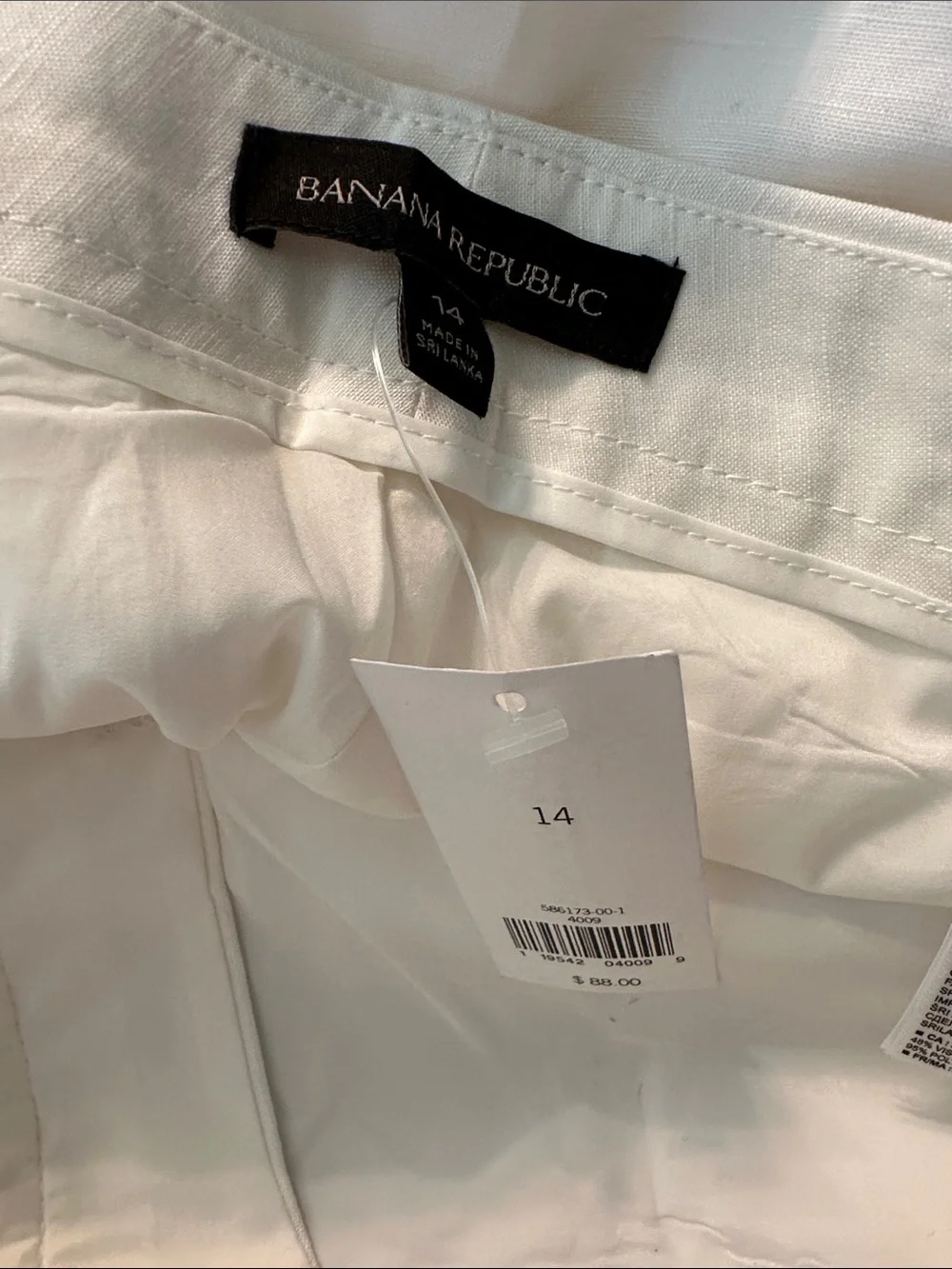 NWT Banana Republic Women’s Lined Linen Pants - Size 14